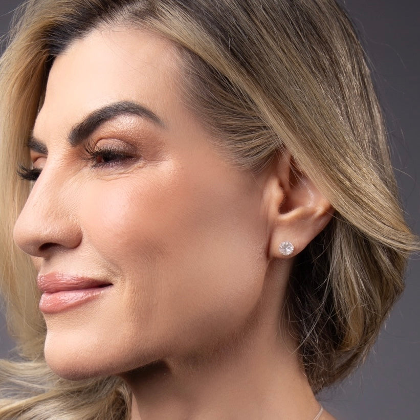 Brinco Ponto de Luz Prata 925