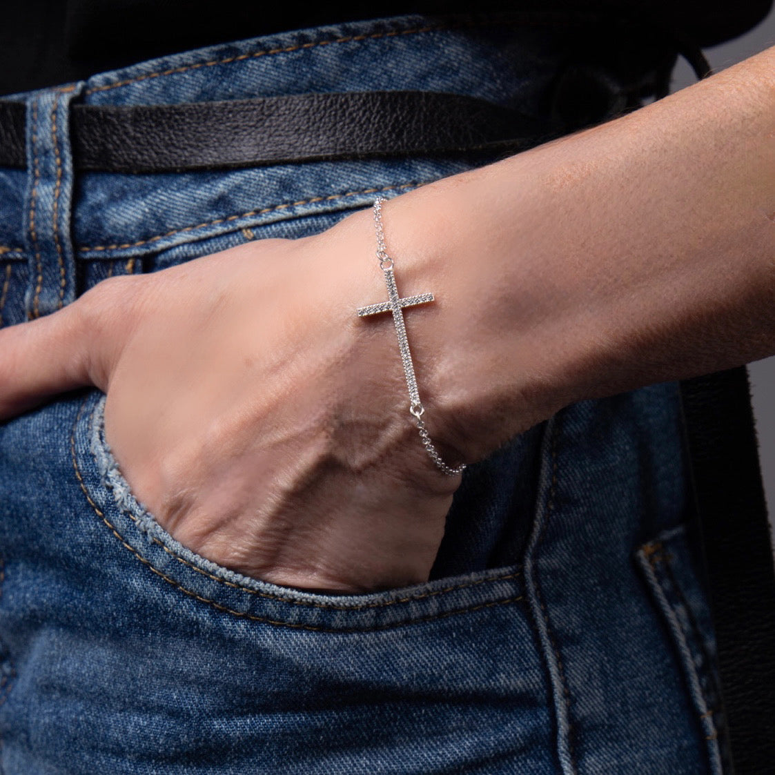 Pulseira Cruz Prata 925