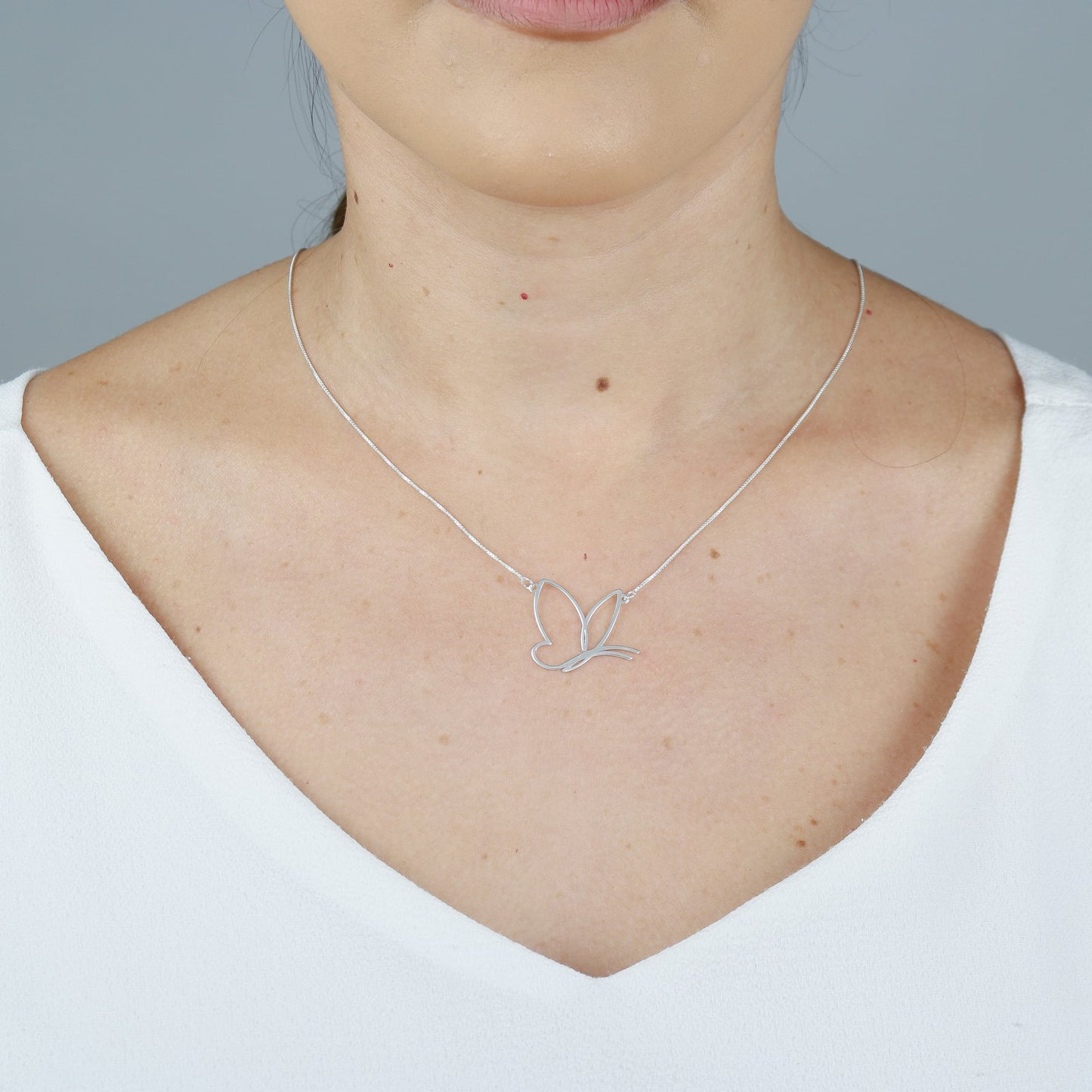 Colar Borboleta Fly Prata 925