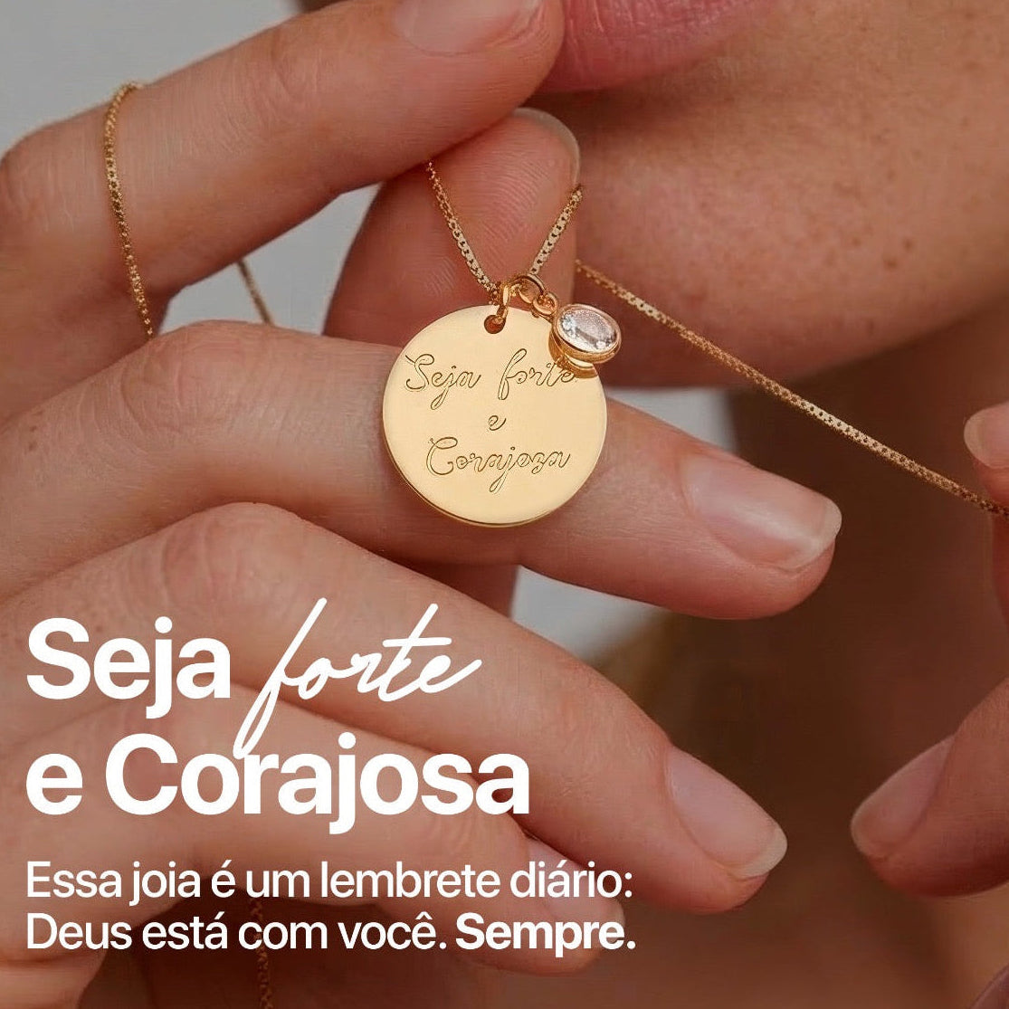Colar Seja Forte e Corajosa