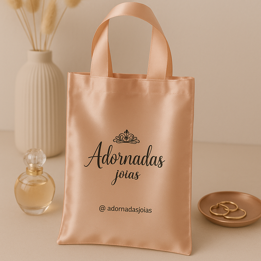 Sacola de cetim para presentes