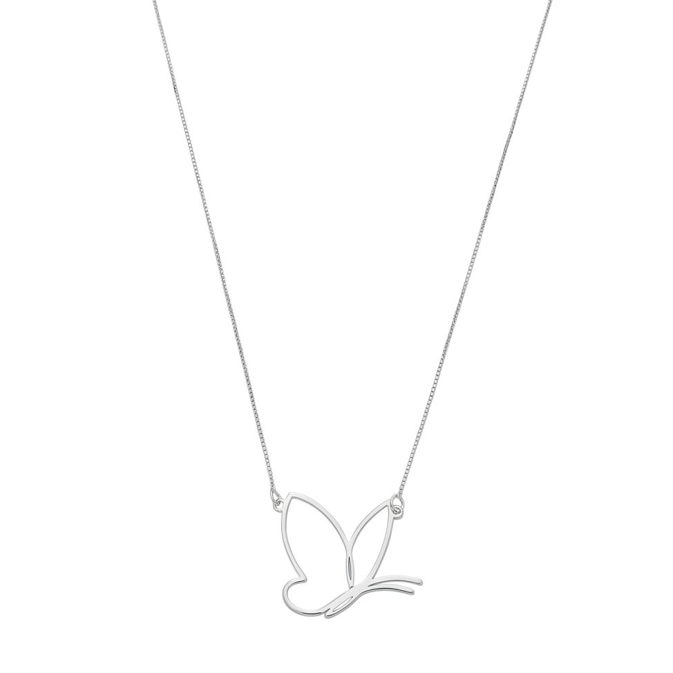 Colar Borboleta Fly Prata 925