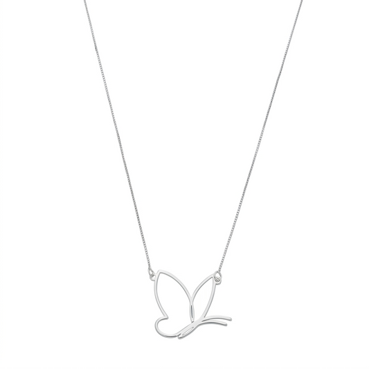 Colar Borboleta Fly Prata 925